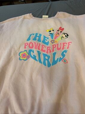 Cartoon Network Powerpuff Girls Pastel Pink Graphic Sweatshirt
